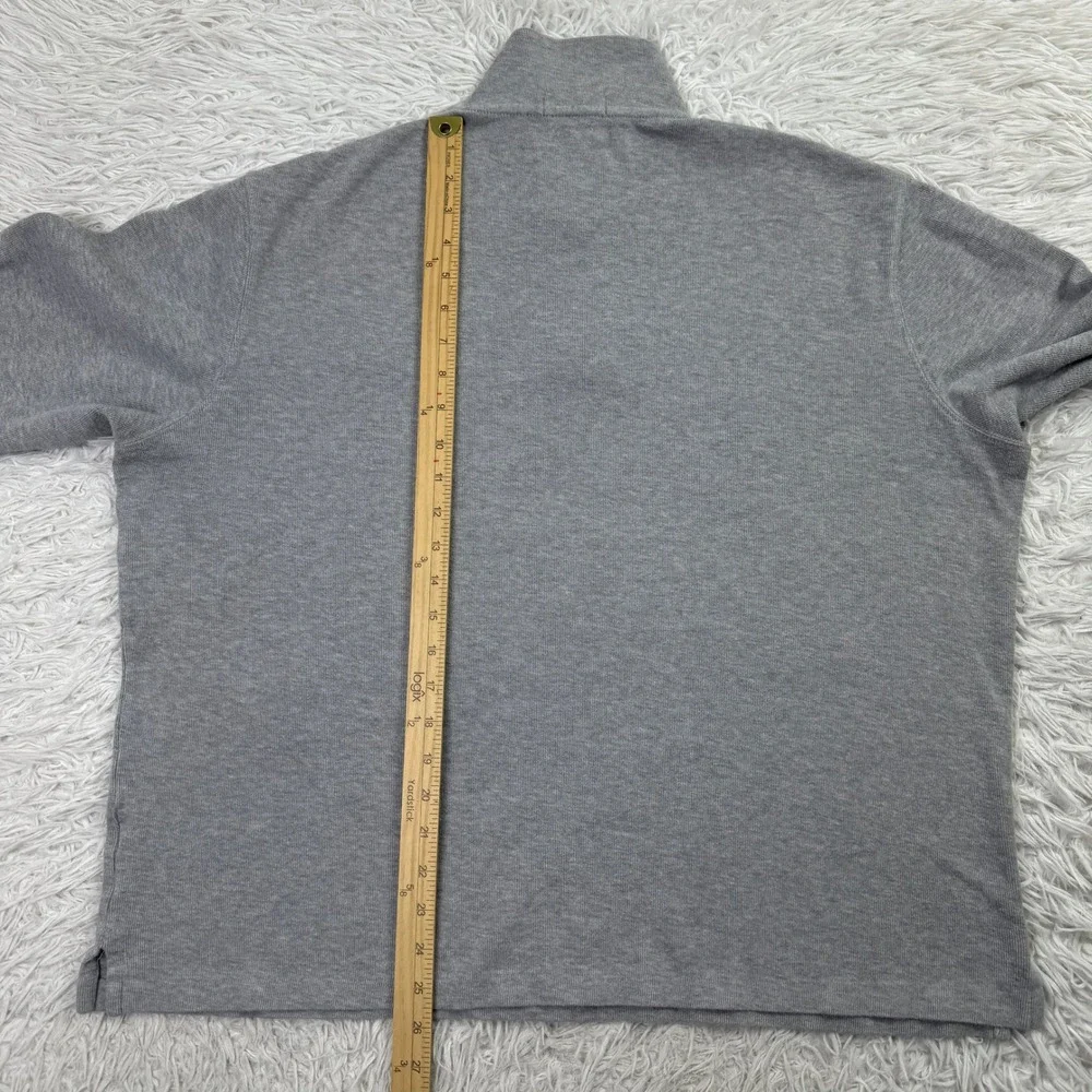 Polo Ralph Lauren Sweater Mens Extra Large Gray Estate Rib 100% Cotton Knit XL